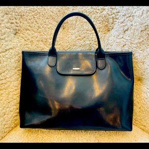 Longchamp - black leather tote